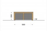 Garage en bois double à toit plat SILVIA DUO F (34 mm + bardage), 6x6 m, 36 m² specification 2