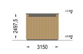 Bureau de jardin PREMIUM S (Isolé, 34 mm + bardage), 3x3 m, 9 m² specification 4