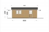 Garage en bois LORA (ossature en bois), 4x6 m, 24 m² specification 3