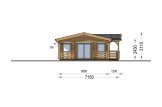Chalet en bois habitable avec terrasse DONNA S (Isolé RE2020, 44+44 mm), 63 m² + 11.5 m² specification 2