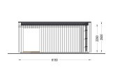 Abri de jardin en bois INES PLUS avec terrasse (Isolé, 34 mm + bardage), 6x3 m, 18 m² specification 4