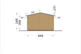 Garage en bois LORA (ossature en bois), 4x6 m, 24 m² specification 4