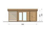 Abri de jardin en bois EVA avec abri (34 mm), 6x3 m, 11 m² specification 2