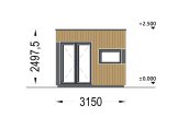 Bureau de jardin PREMIUM S (Isolé, 34 mm + bardage), 3x3 m, 9 m² specification 2