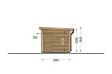Carport en bois avec abri MODERN, 8x3 m specification 4