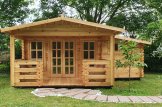 Abri de jardin en bois ISLA (Isolé, 44+44 mm), 6x5 m, 18 m² + 7 m² terrasse customer 1