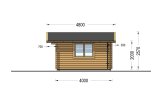 Abri de jardin en bois DREUX (34 mm), 5x4 m, 18 m² specification 5