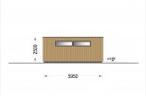 Garage en bois double à toit plat SILVIA DUO F (34 mm + bardage), 6x6 m, 36 m² specification 5