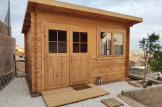 Abri de jardin en bois à toit plat LILLE (44 mm), 4x3 m, 12 m² customer 3