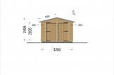 Garage en bois LORA (ossature en bois), 3.2x5.2 m, 16.6 m² specification 2