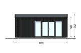 Abri de jardin en bois EMMY PLUS (Isolé, 34 mm + bardage), 6x3 m, 15 m² specification 2