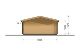 Abri de jardin en bois DREUX (34 mm), 5x4 m, 18 m² specification 4