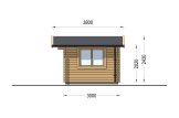 Abri de jardin en bois WISSOUS (34 mm), 4x3 m, 12 m² specification 5