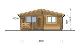 Abri de jardin en bois avec terrasse OLIVIA S (34+34 mm), 6x6 m, 27 m² + 8 m² terrasse specification 2