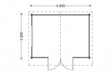 Abri de jardin RENNES (34 mm), 4x3 m, 12 m² specification 1