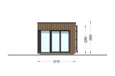 Abri de jardin en bois INES (34 mm + bardage), 6x3 m, 18 m² specification 5