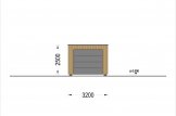Garage bois toit plat SILVIA F (34 mm + bardage), 3.2x5.2 m, 16.6 m² specification 5