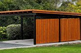 Carport en bois double LUNA DUO F, 6x6 m, avec mur en forme de L customer 3
