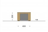 Garage bois toit plat SILVIA F (34 mm + bardage), 4x6 m, 24 m² specification 2