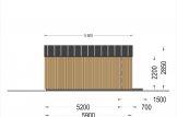 Abri de jardin en bois PIA (ossature en bois), 5x5 m, 25 m² specification 5