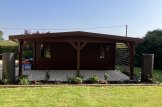 Carport en bois 3x6 m avec abri (44 mm), 2x6 m customer 2