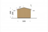 Garage en bois LORA (ossature en bois), 3.2x5.2 m, 16.6 m² specification 4