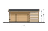 Abri de jardin en bois EVA avec abri (34 mm), 6x3 m, 11 m² specification 4
