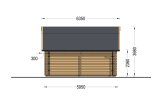 Garage en bois MISSISSIPPI (44 mm), 5x6 m, 30 m² specification 3