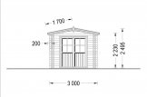 Abri de jardin en bois STRONGHOLD (44 mm), 3x6 m, 18 m² specification 3