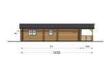 Chalet en bois avec terrasse DONNA S (44+44 mm), 63 m² + 11.5 m² specification 3