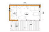 Abri de jardin en bois INES (Isolé RE2020, 34 mm + bardage), 6x3 m, 18 m² specification 1