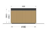 Abri de jardin en bois EVELIN S (Isolé, 34 mm + bardage), 4x3 m, 12 m² specification 4