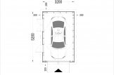 Garage en bois LORA (ossature en bois), 3.2x5.2 m, 16.6 m² specification 1