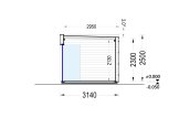 B-Ware: Bureau de jardin PREMIUM S (34 mm + bardage), 5x3 m, 15 m² specification 6