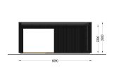 Abri de jardin en bois INES avec terrasse (34 mm + bardage), 6x3 m, 18 m² specification 4