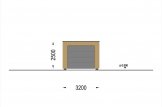 Garage bois toit plat SILVIA F (34 mm + bardage), 3.2x5.2 m, 16.6 m² specification 2