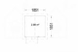 Abri de jardin GAMMA (14 mm), 1.85x1.85, 3.4 m² specification 1