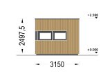 Bureau de jardin PREMIUM S (Isolé, 34 mm + bardage), 3x3 m, 9 m² specification 5