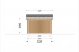 Carport en bois LUNA F, 3.2x6 m, avec mur latéral specification 4