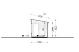Sauna d'extérieur VIGOR (44 mm), 3.3x2.5 m, 4.85 m² specification 6