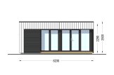 Abri de jardin en bois INES (Isolé RE2020, 34 mm + bardage), 6x3 m, 18 m² specification 2