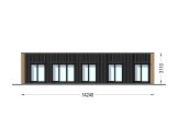 Chalet en bois habitable BELLA 3 RV (Isolé RE2020, 44 mm + bardage), 75 m² specification 2