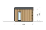 Abri de jardin en bois TONIA PLUS (Isolé RE2020, 34 mm + bardage), 5x3 m, 15 m² specification 3