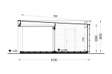 Abri de jardin en bois INES PLUS avec terrasse frontale (34 mm + bardage), 6x6 m, 36 m² specification 6
