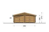 Garage en bois double CLASSIC DUO (44 mm), 6x9 m, 54 m² specification 2