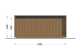 Abri de jardin en bois AMARA avec atelier (34 mm + bardage), 6x3 m, 15 m² specification 3