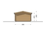 Abri de jardin en bois OSLO (34 mm), 5x4 m, 20 m² specification 5