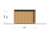 Abri de jardin en bois AMARA (34 mm + bardage), 4x3 m, 10 m² specification 4