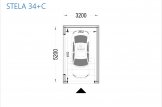 Garage bois toit plat SILVIA F (34 mm + bardage), 3.2x5.2 m, 16.6 m² specification 1