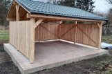 Carport en bois double LUNA DUO, 6x6 m, avec mur latéral customer 1